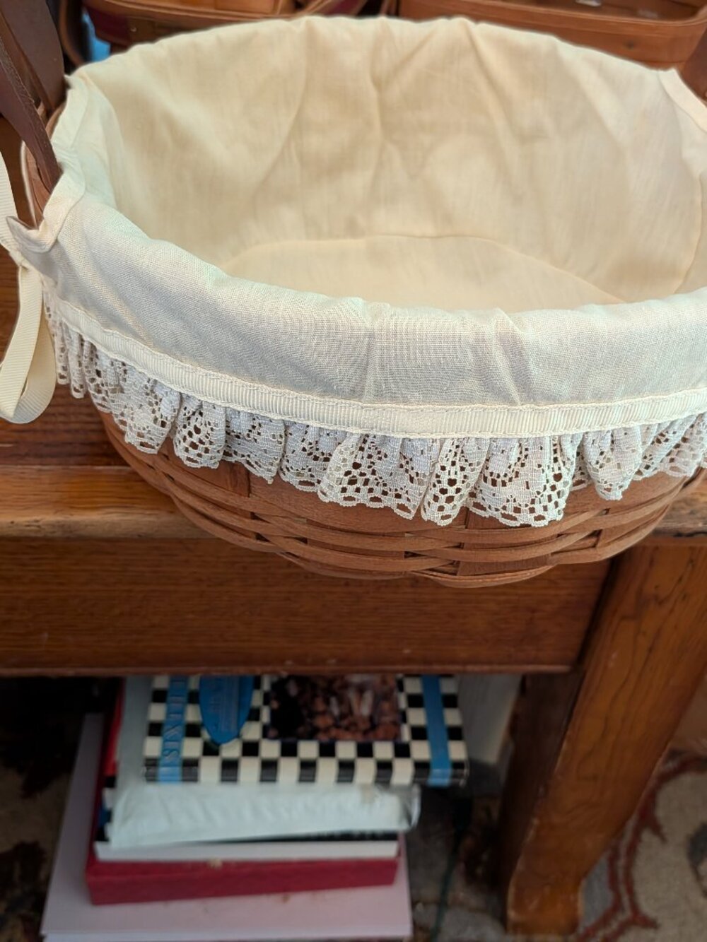 Longaberger Darning Basket With Original Muslim Liner